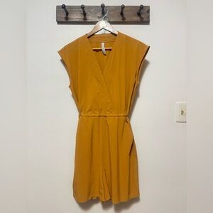 Athleta Marlow Romper Mustard Yellow Size S